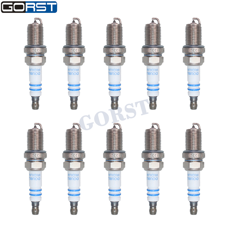 Bosch Spark Plug Iridium - 10 قطع شمعات إشعال M14x1.25 مزدوجة